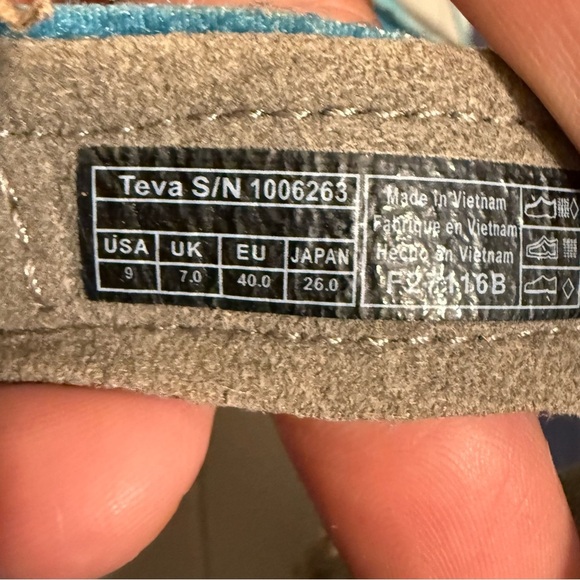 Women’s Teva Sandals with Blue and Gray Straps Size 9 - Picture 10 of 11